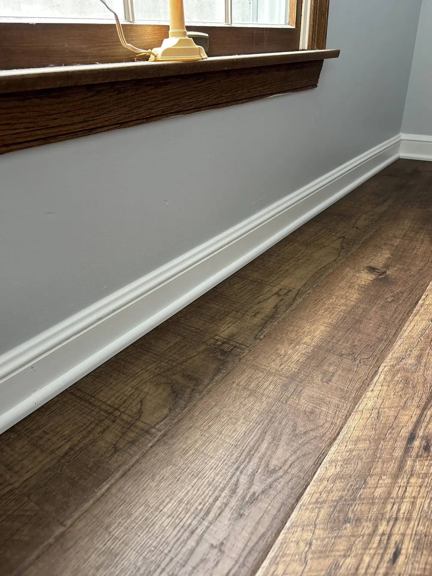 Baseboard trim and LVP flooring
